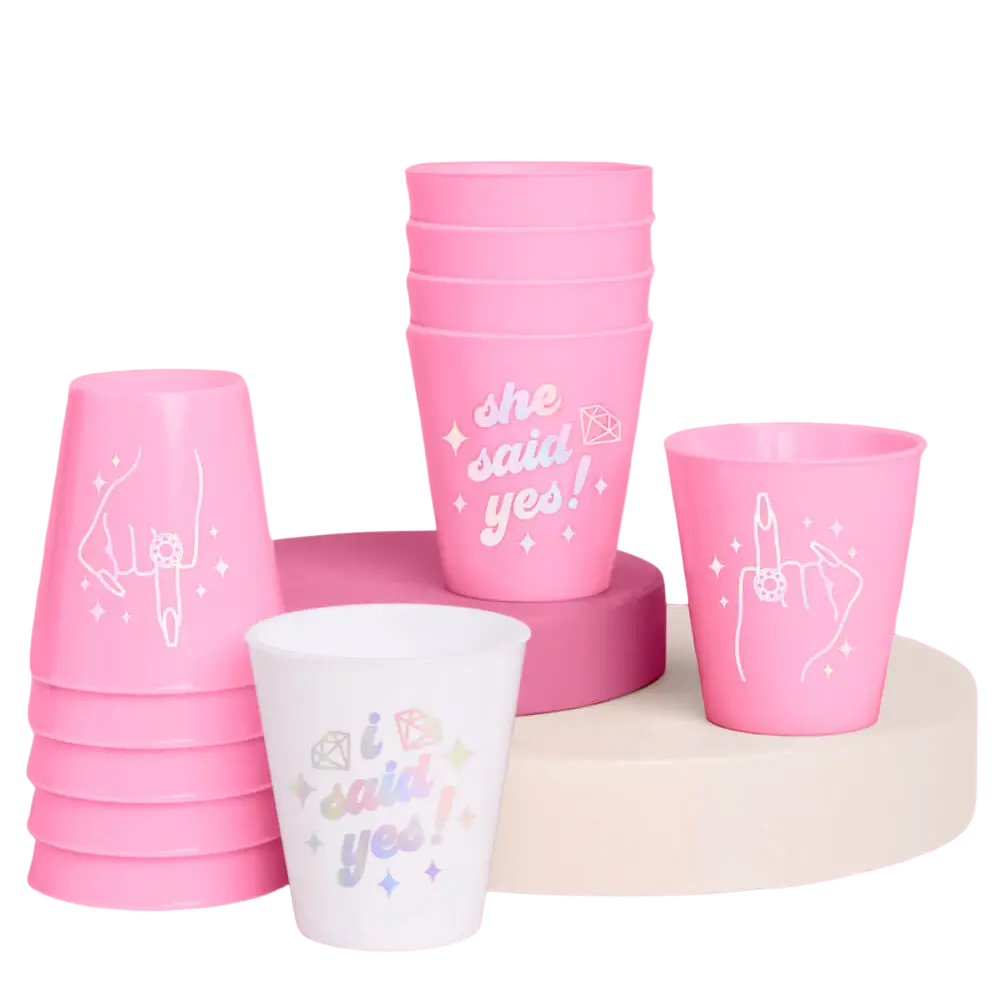 She Said Yes! Shots - 12 matte 2 oz shot glasses