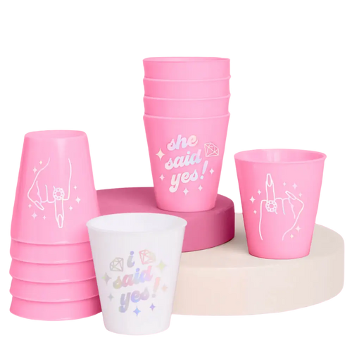 She Said Yes! Shots - 12 matte 2 oz shot glasses
