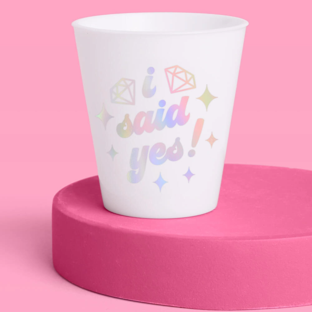 She Said Yes! Shots - 12 matte 2 oz shot glasses