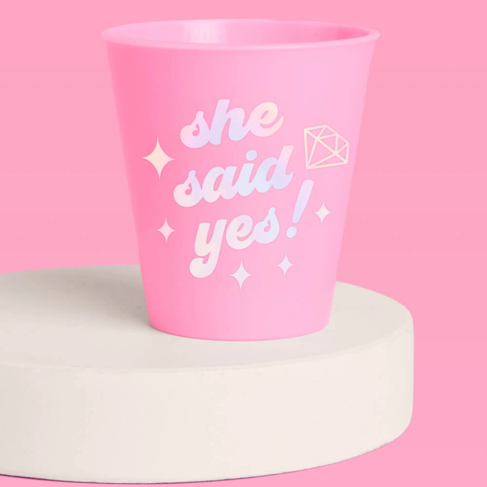 She Said Yes! Shots - 12 matte 2 oz shot glasses