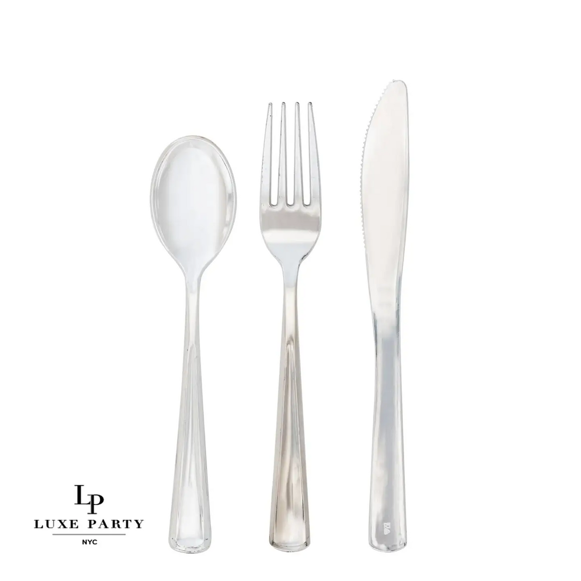 Silver Premium Plastic Cutlery Combo Set - 140 Pieces