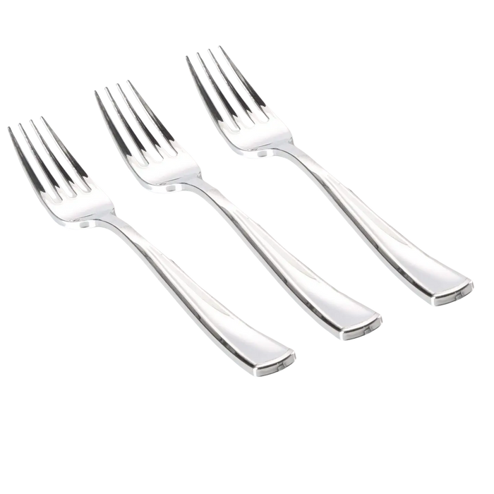 Classic Silver Plastic Forks 20CT