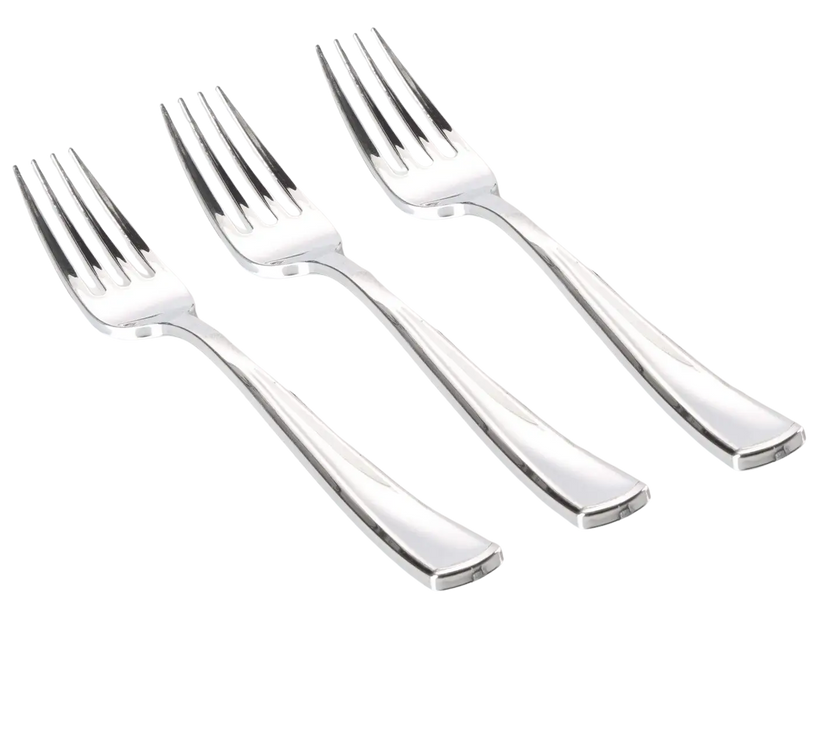 Classic Silver Plastic Forks 20CT