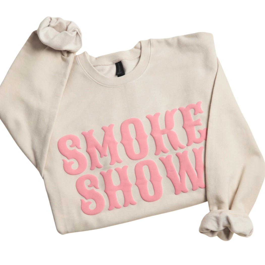 'Smoke Show' Bold Puff Sweatshirt