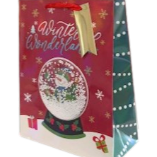 Snowglobe Snowman Large Gift Bag