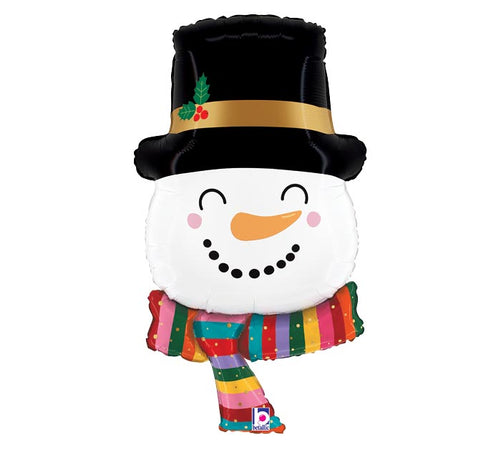 Joyful Snowman Shape 27" Mylar Balloon