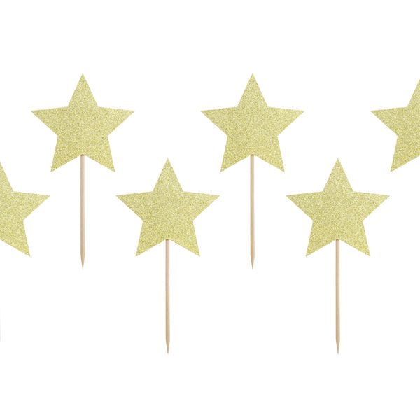Gold Star Toppers 6CT