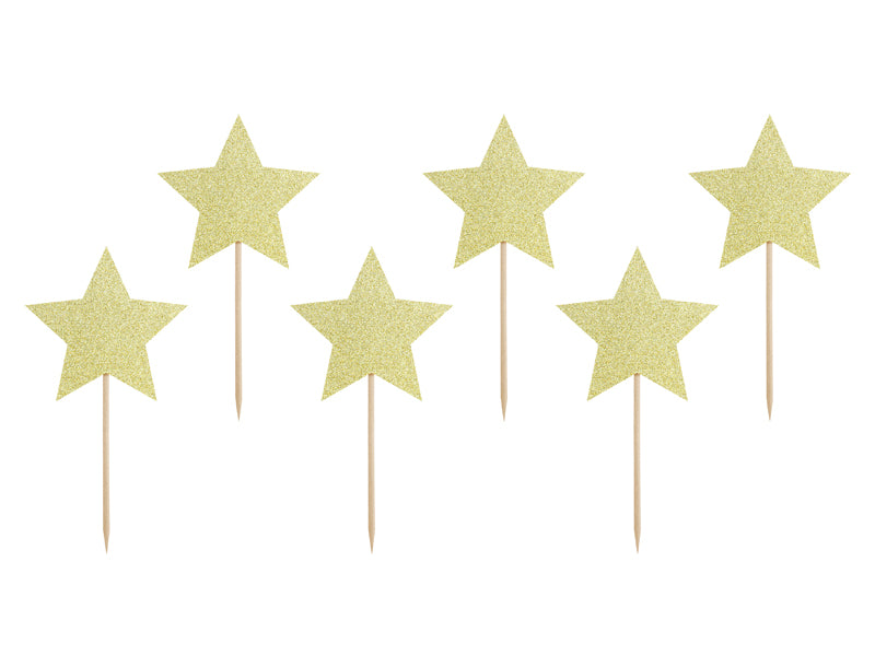 Gold Star Toppers 6CT
