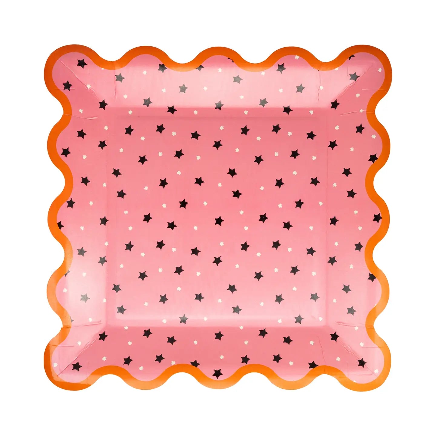 Pink with Black Star Paper Plates 8CT