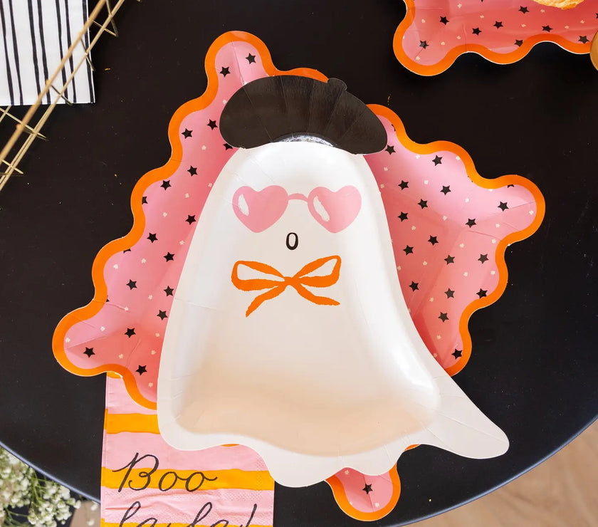 Boo La La Ghost Shaped Paper Plates 8CT