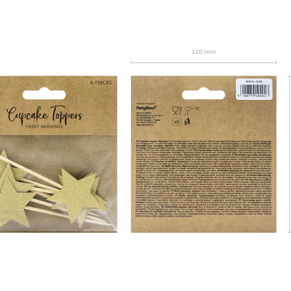 Gold Star Toppers 6CT