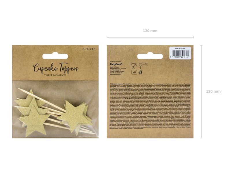 Gold Star Toppers 6CT