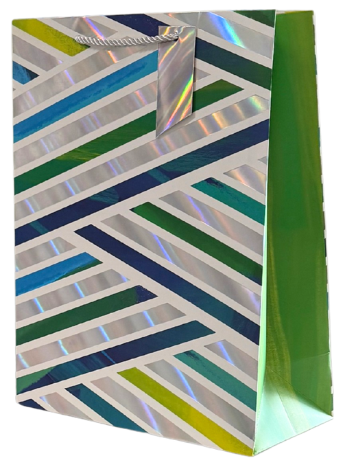 Stripes Iridescent Large Gift Bag