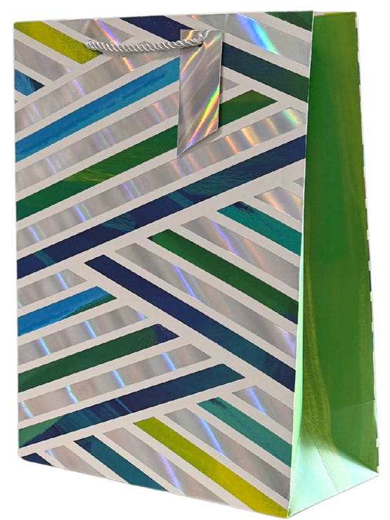 Stripes Iridescent Large Gift Bag