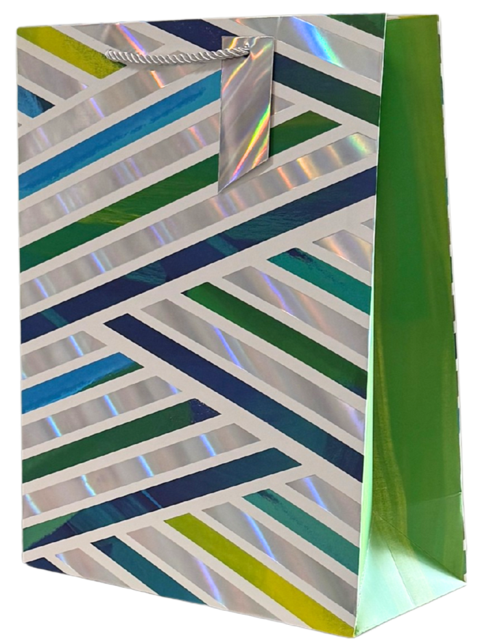 Stripes Iridescent Large Gift Bag
