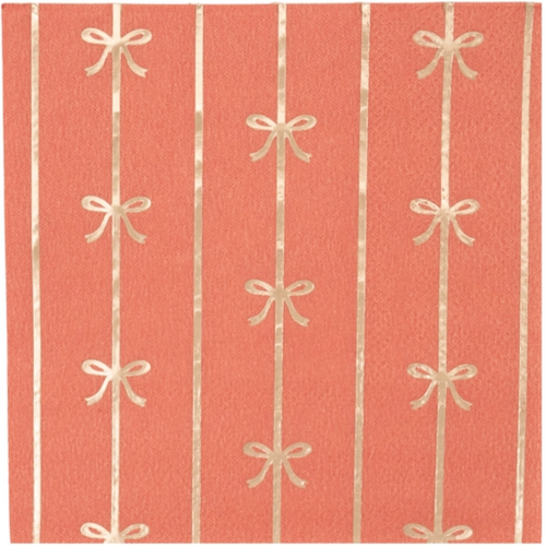 Sunkissed Orange Signature Bow Small Napkins 20CT