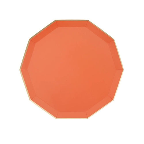 Sunkissed Orange Paper Dinner Plates 8CT