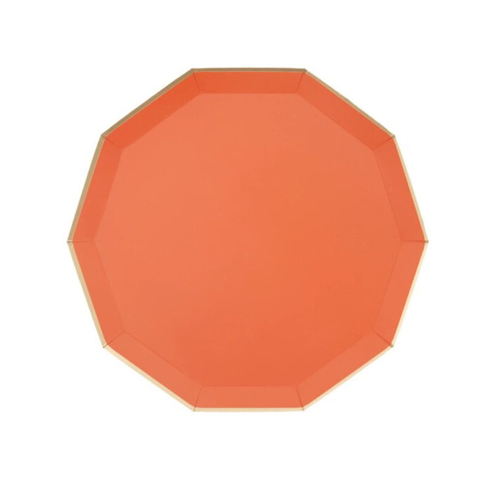 Sunkissed Orange Paper Dinner Plates 8CT