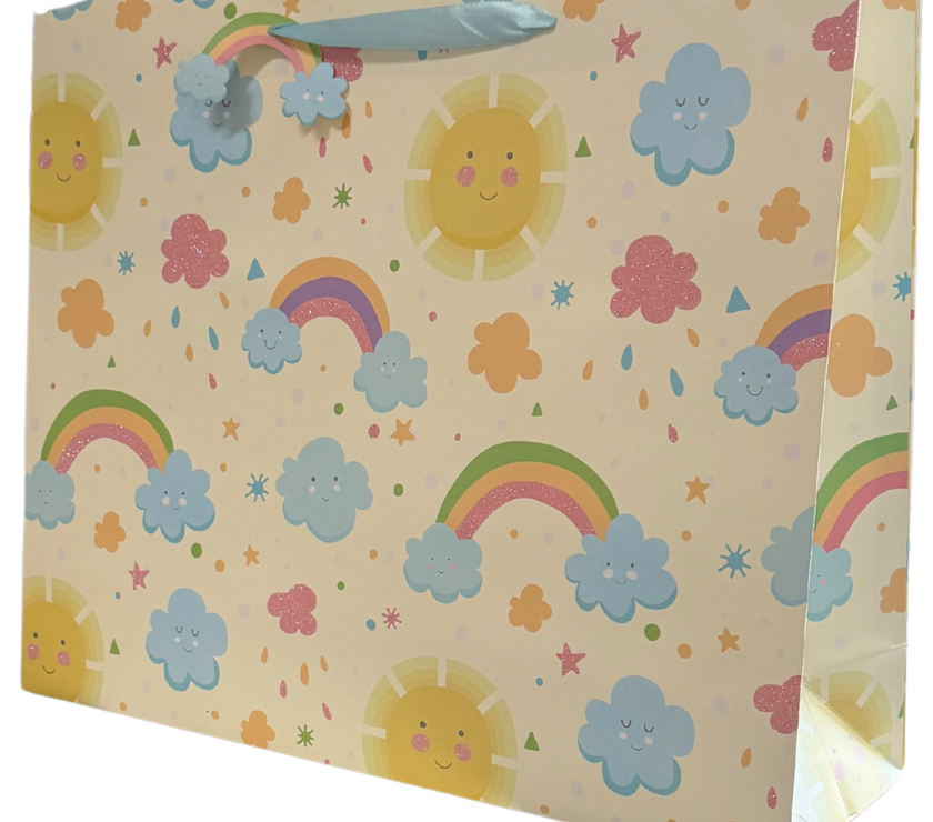 Yellow Rainbow & Sunshine Jumbo Baby Gift Bag