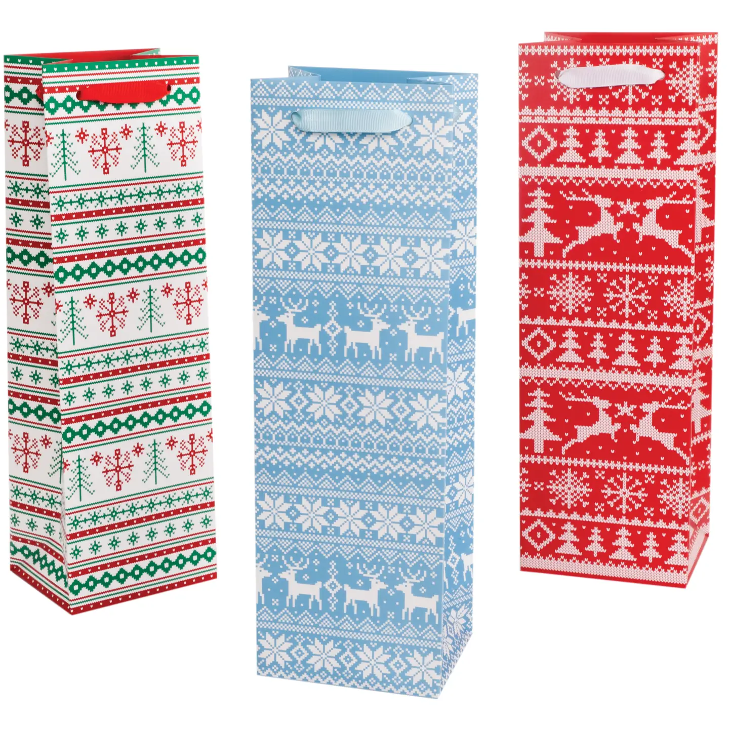 Holiday Sweater Wine Bag