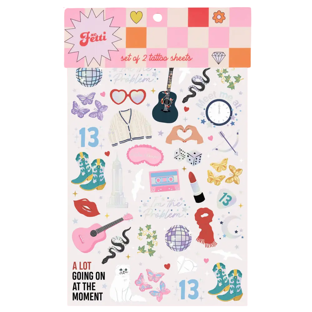 Taylor Swift Eras Tour Temporary Tattoos - 74 Pieces