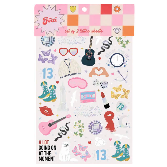 Taylor Swift Eras Tour Temporary Tattoos - 74 Pieces