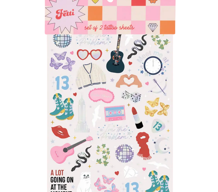 Taylor Swift Eras Tour Temporary Tattoos - 74 Pieces