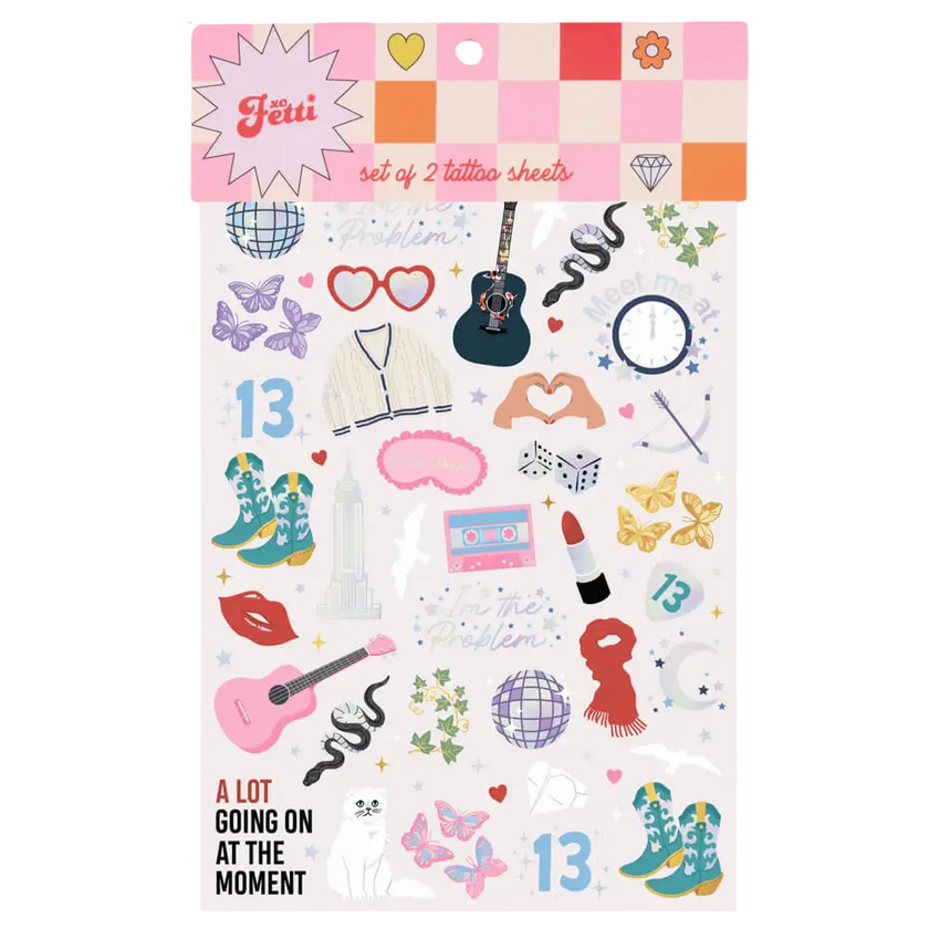 Taylor Swift Eras Tour Temporary Tattoos - 74 Pieces