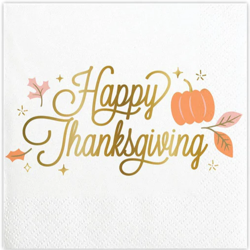 Happy Thanksgiving Cocktail Napkins 20CT