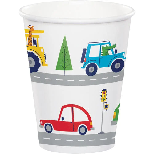 Transportation Time City Life Paper Cups 8CT
