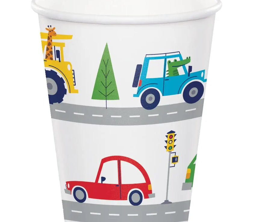 Transportation Time City Life Paper Cups 8CT