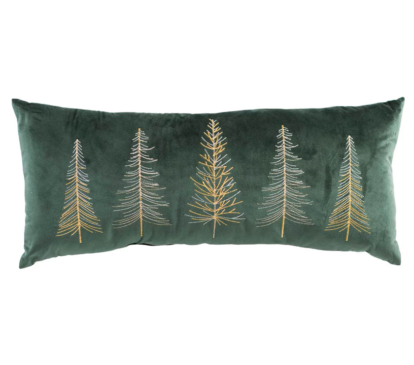 Glimmer Trees Embroidered Pillow