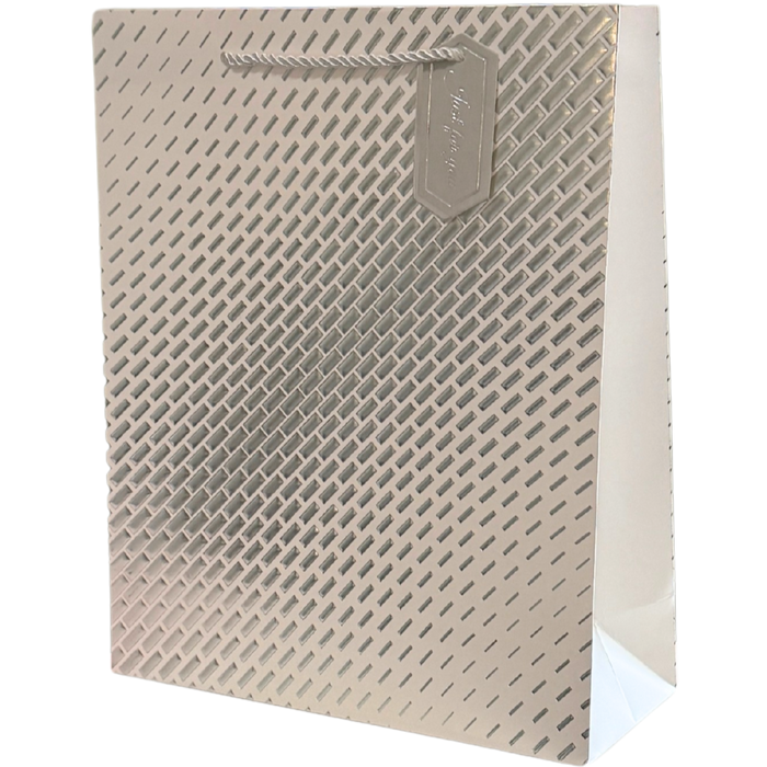 White and Silver Large Gift Bag