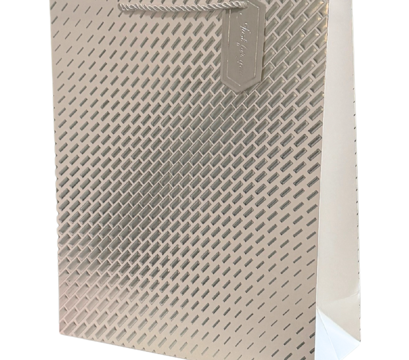 White and Silver Large Gift Bag