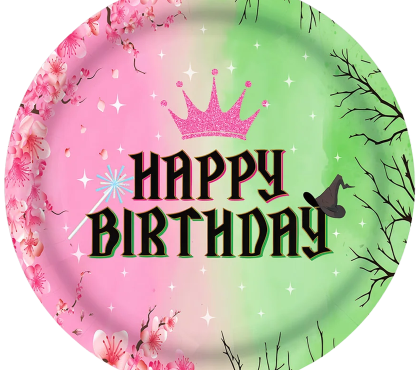 Wicked 9" Happy Birthday Paper Plates - 10CT