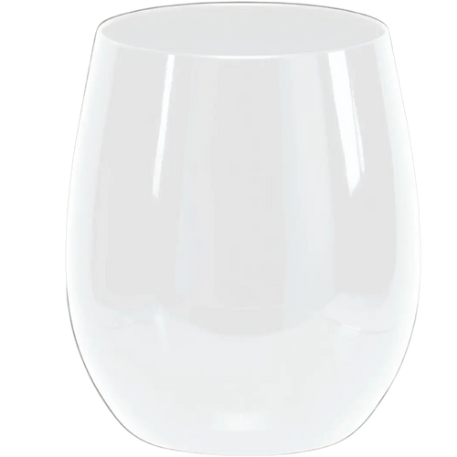 Upscale Round White 12 Oz. Plastic Wine Goblets 6CT