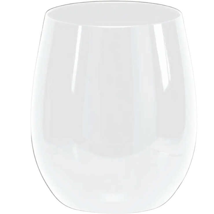 Upscale Round White 12 Oz. Plastic Wine Goblets 6CT