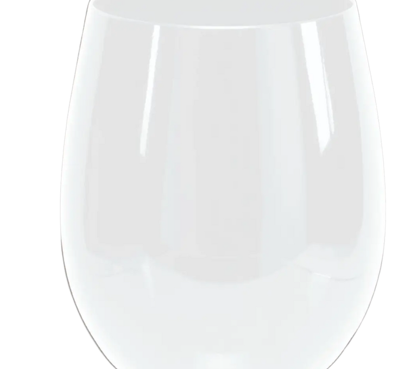 Upscale Round White 12 Oz. Plastic Wine Goblets 6CT
