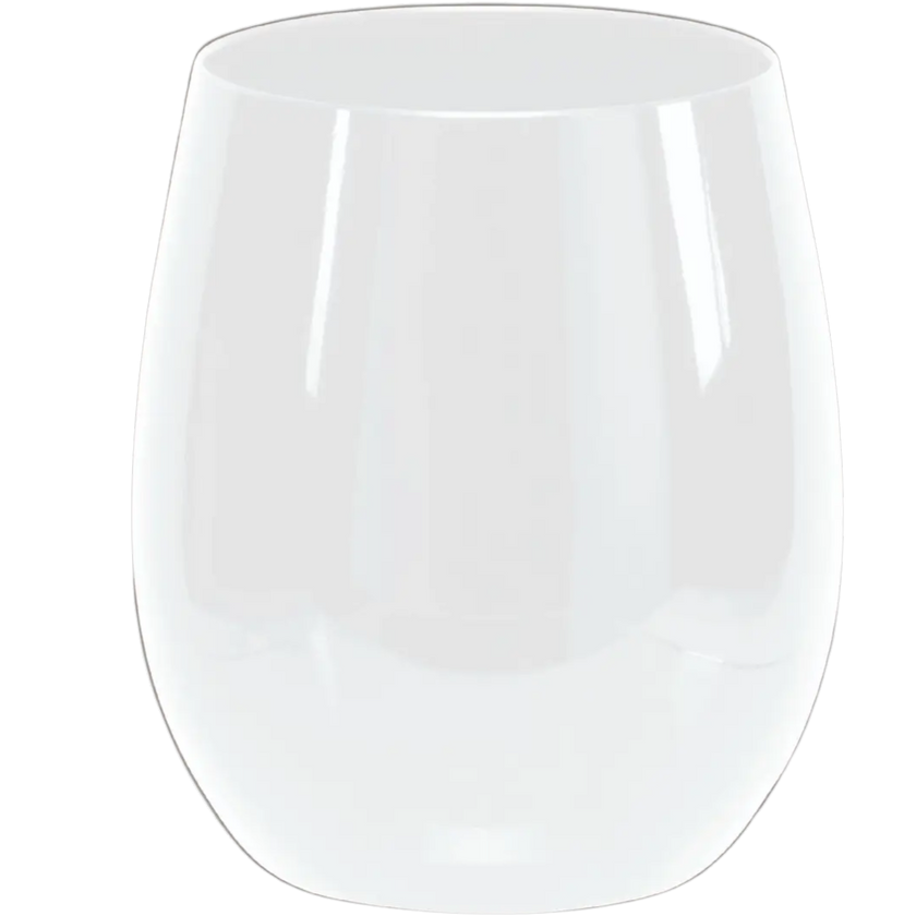Upscale Round White 12 Oz. Plastic Wine Goblets 6CT